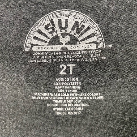 Sun records Johnny Cash raglan tee 2T - Picture 6 of 6
